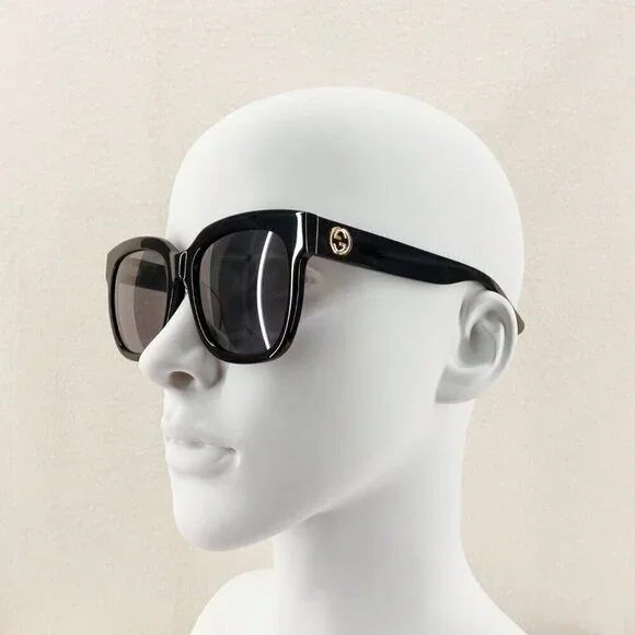 Gucci GG0034 Unisex Sunglasses Black Gray OS  display picture 2